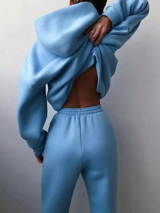 Fleece Loungewear Tracksuit Set